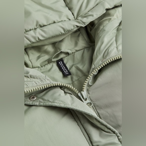 Adorable Sage Green Drawstring-waist Puffer Jacket | H&M - Picture 3 of 6